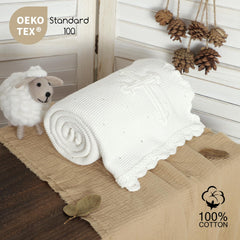 mimixiong baby blanket in nursery setup, ready for swaddling naps and stroller rides