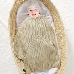 mimixiong baby blanket knit swaddle style for secure newborn swaddling and calming bedtime routines