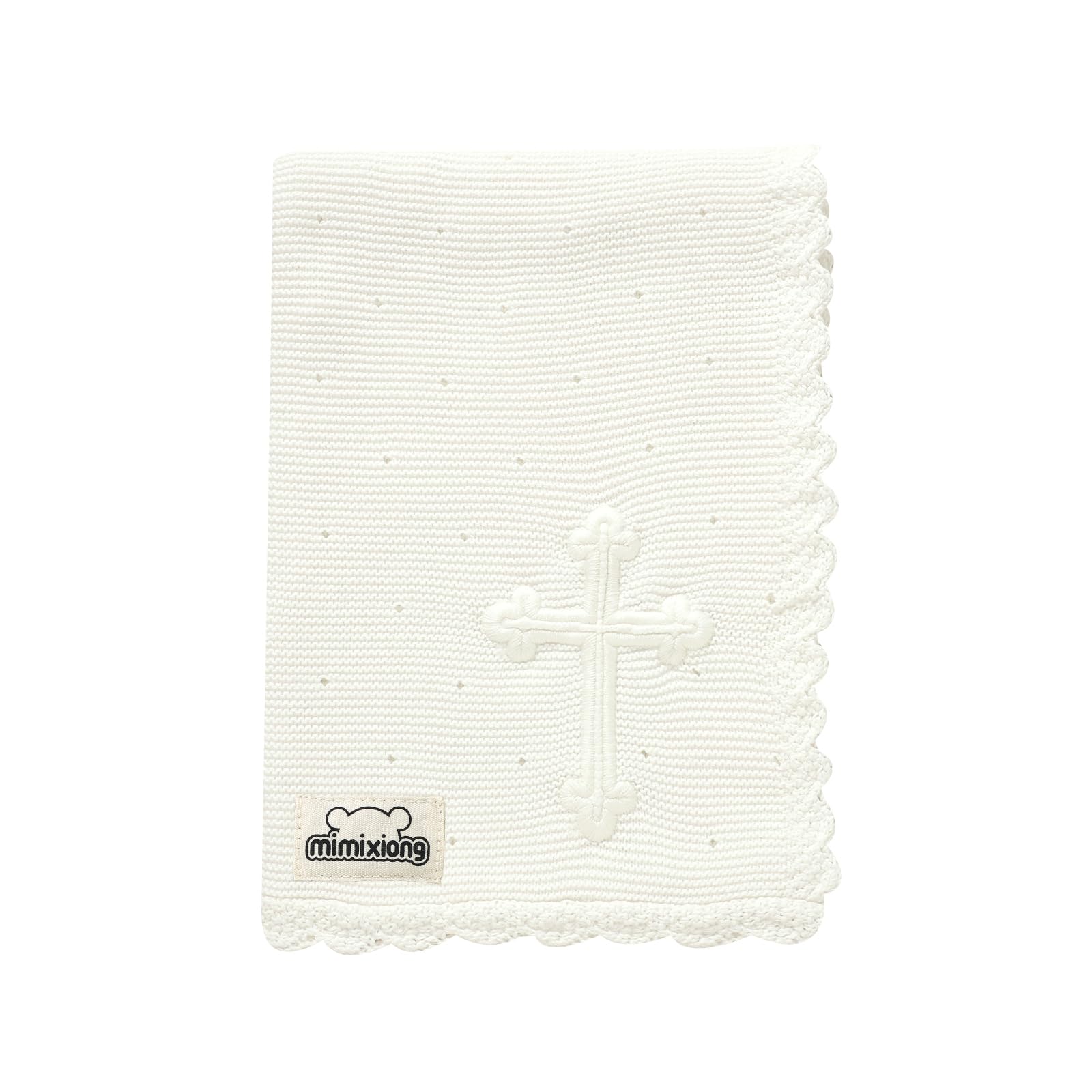 mimixiong baby christening blanket with cross embroidery offers heirloom-worthy keepsake
