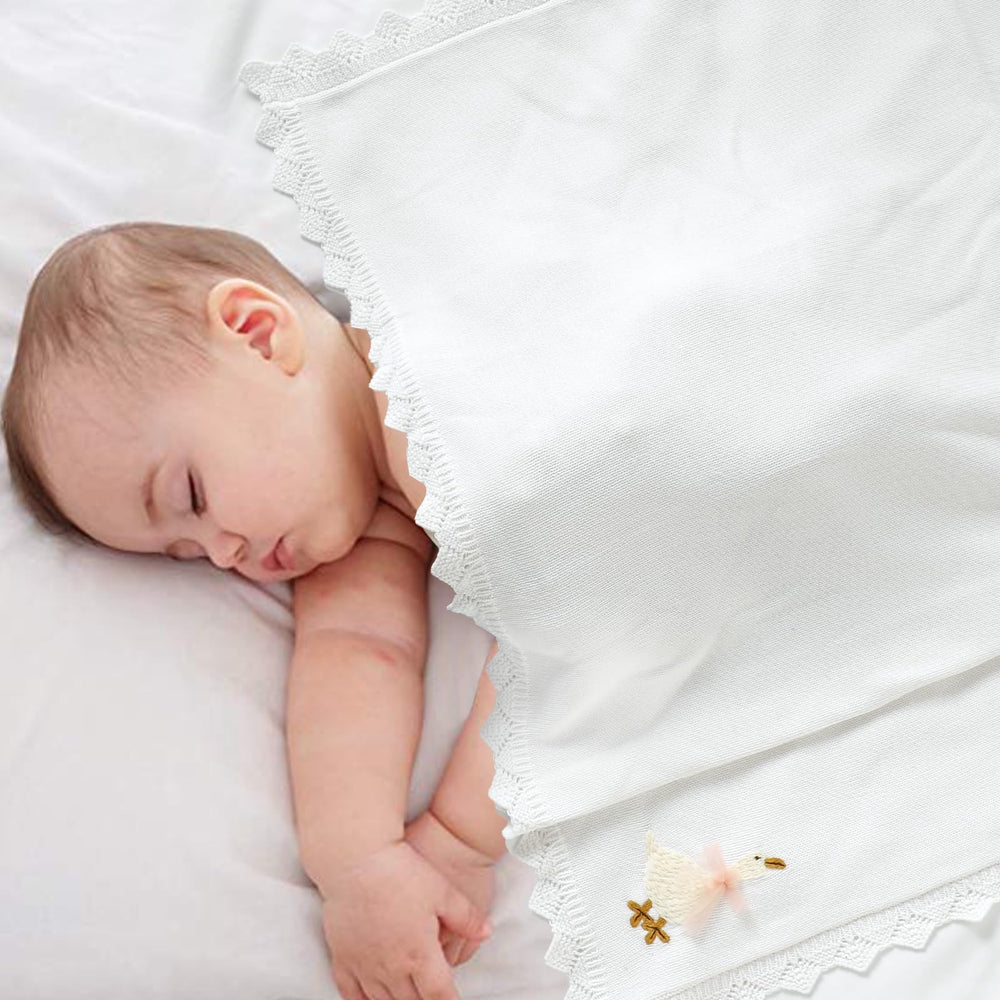 mimixiong cotton baby blanket in stroller setting for outings