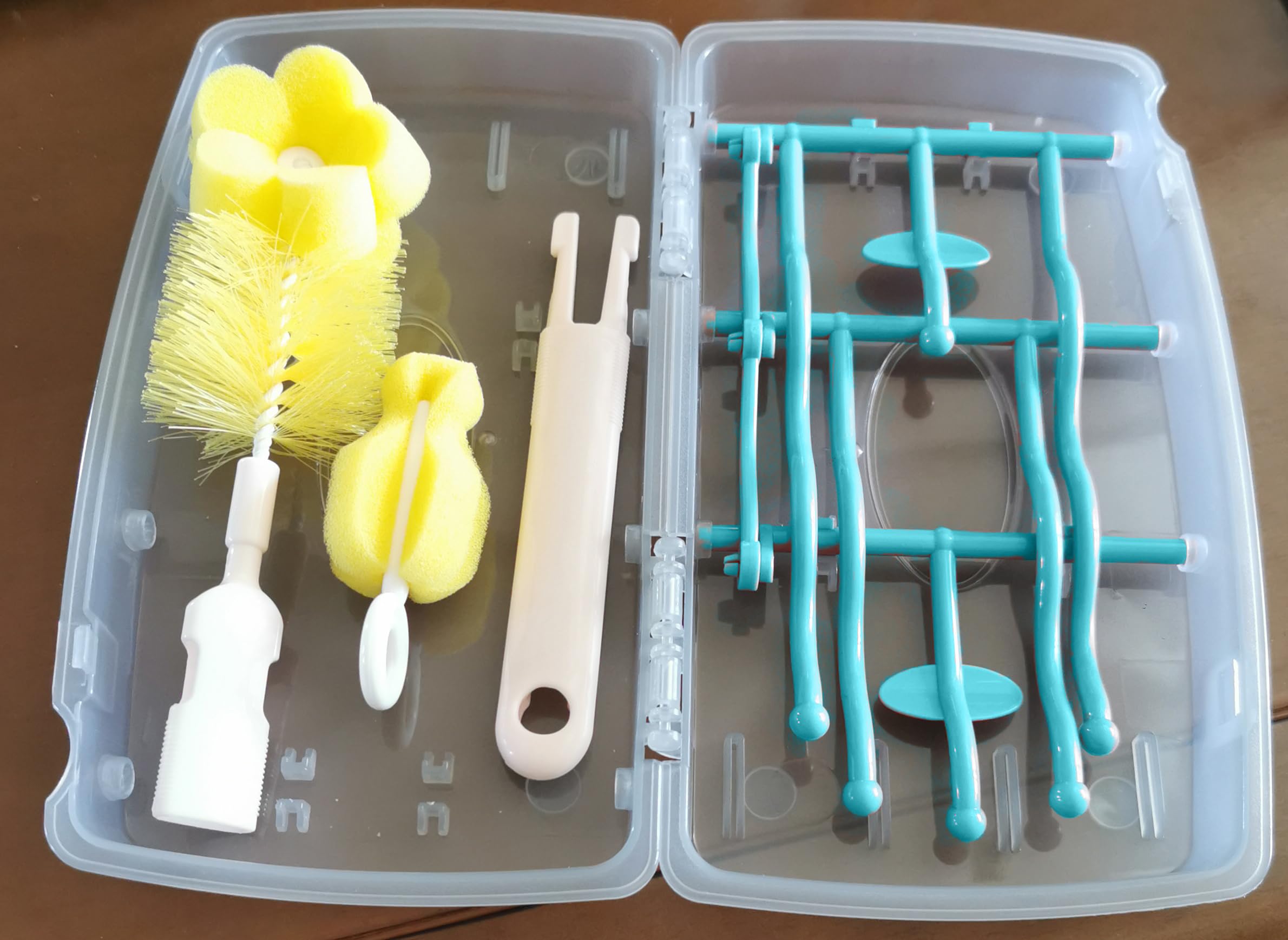 Minchsrin blue drying rack is easy to clean and air dry.