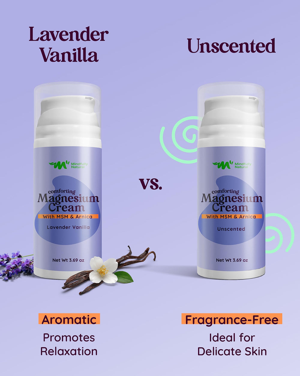 Mindfully Natural Airless pump dispensing a precise amount of cream.