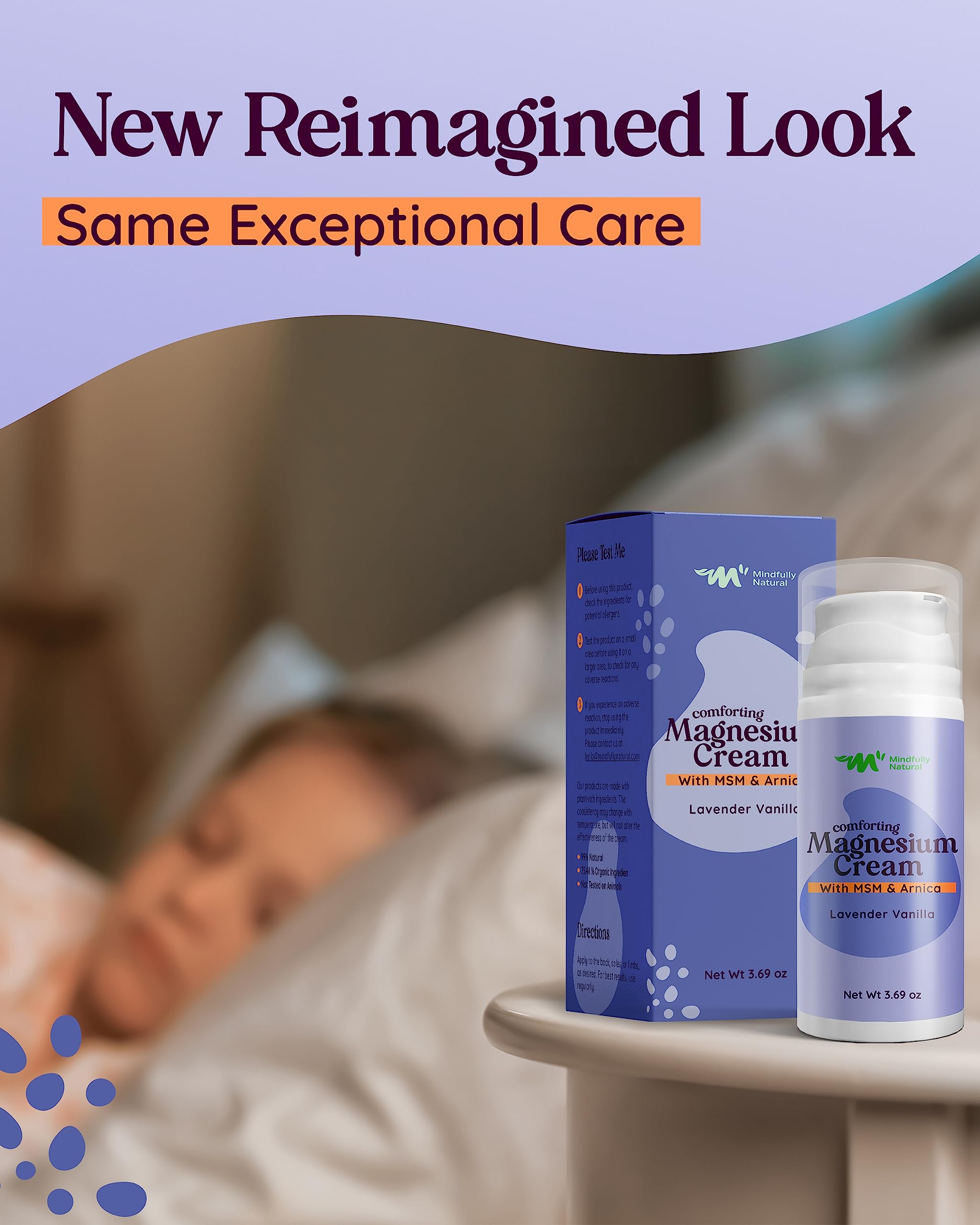 Mindfully Natural Magnesium Cream illustrated for kids and babies skincare routine.
