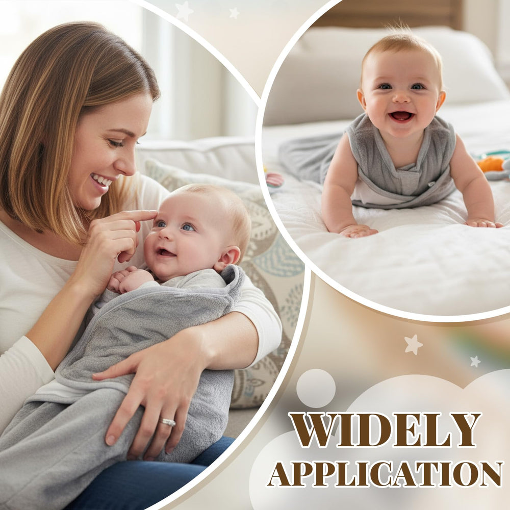 Mindsoft 0-3 month gray sleep sack supports calm bedtime routines.