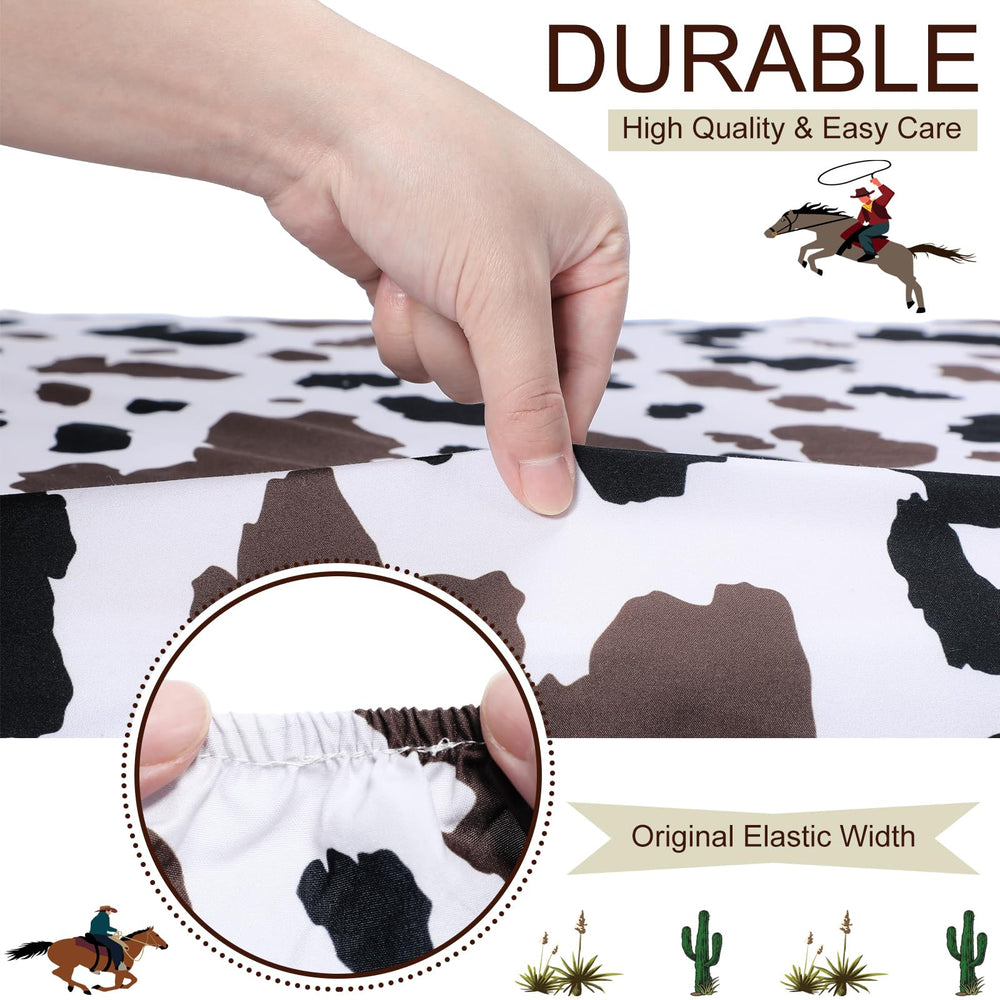 Mindsoft cowboy crib sheet shown during nap time creates a cozy, inviting atmosphere.