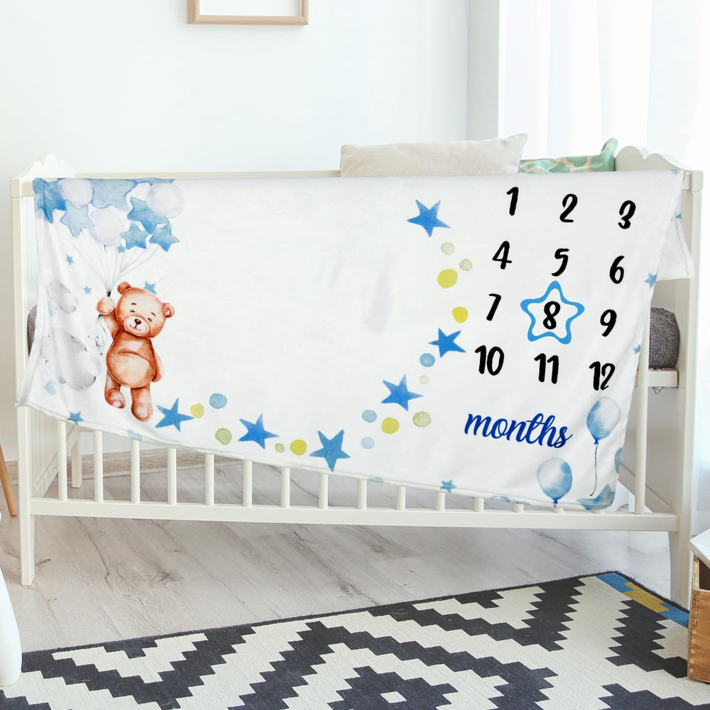 Mindsoft milestone blanket makes a thoughtful baby gift for new parents.