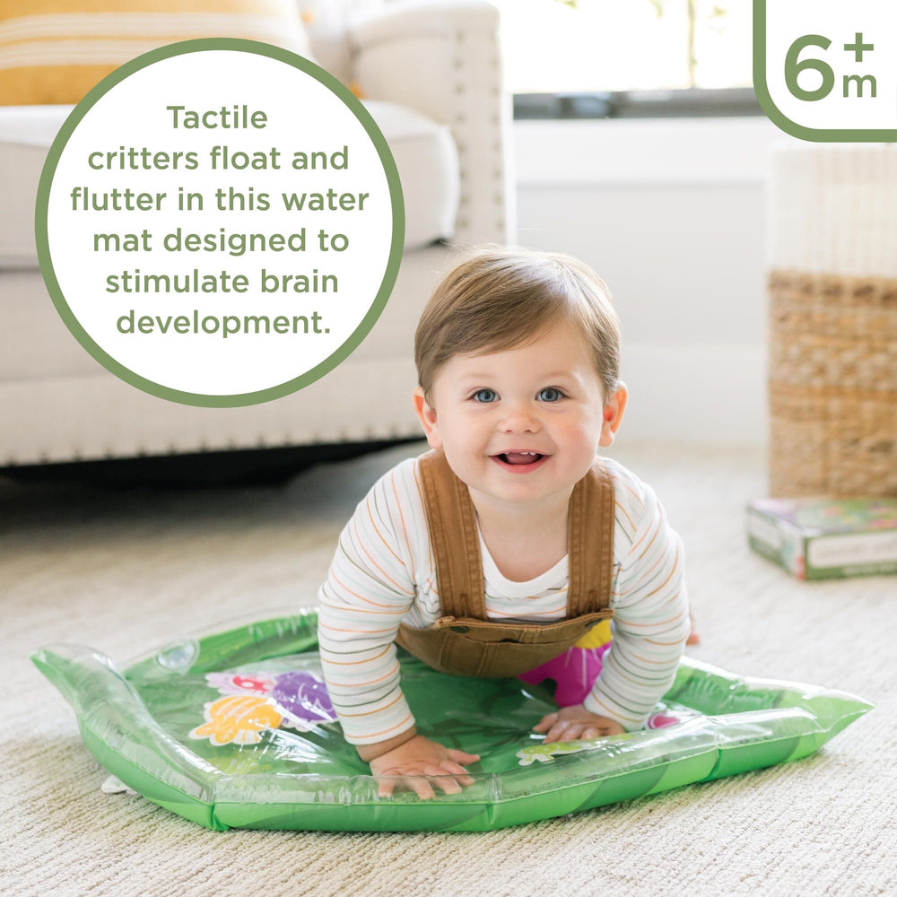 MindWare Sensory Sprouts leaf shaped mat setup for quick, mess free playtime