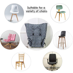 MINGRI portable high chair harness chair-compatibility image highlights fit on many dining chairs.