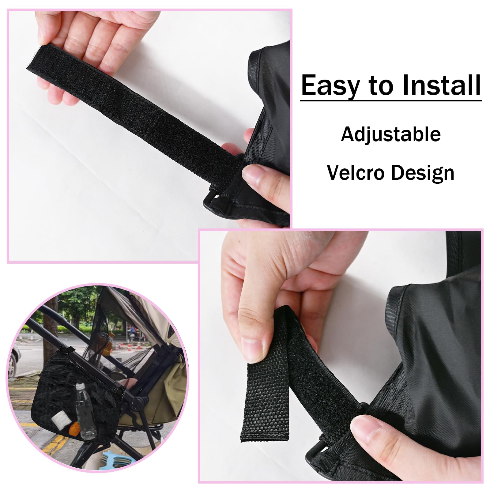 Mingxiong adjustable-anti-slip-straps ensure stable fit on different stroller models.