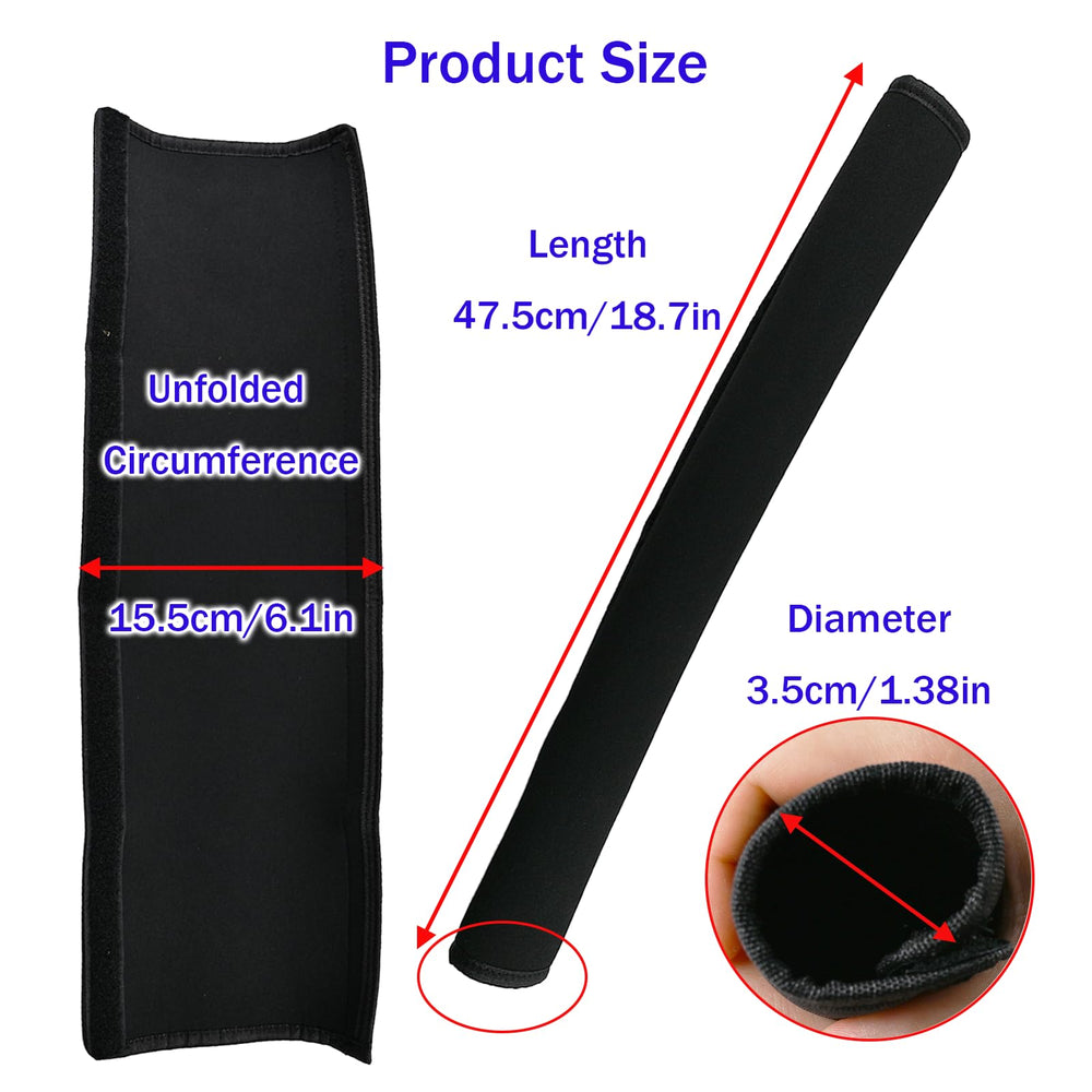 Mingxiong pushchair handlebar sleeve side angle highlighting easy Velcro install.