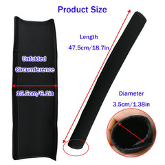 Mingxiong pushchair handlebar sleeve side angle highlighting easy Velcro install.