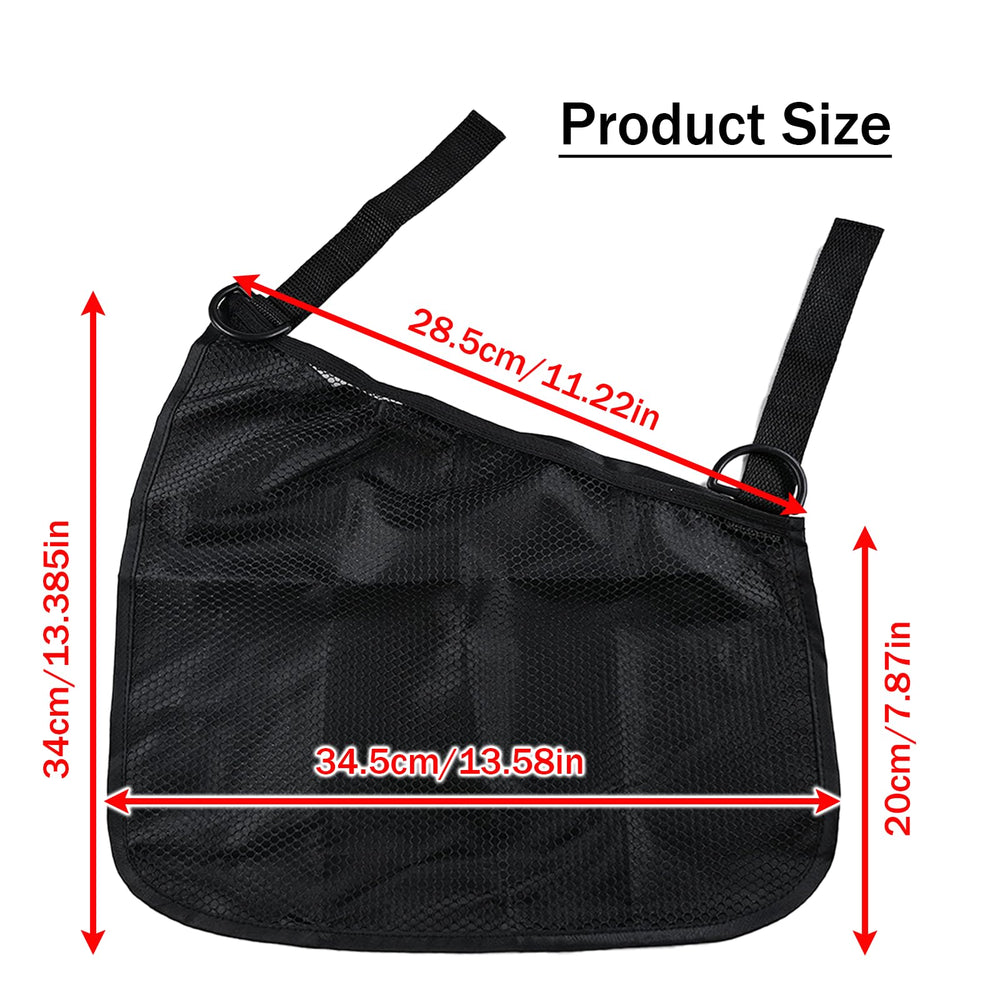 Mingxiong stroller cargo net in action with visible mesh for quick access.