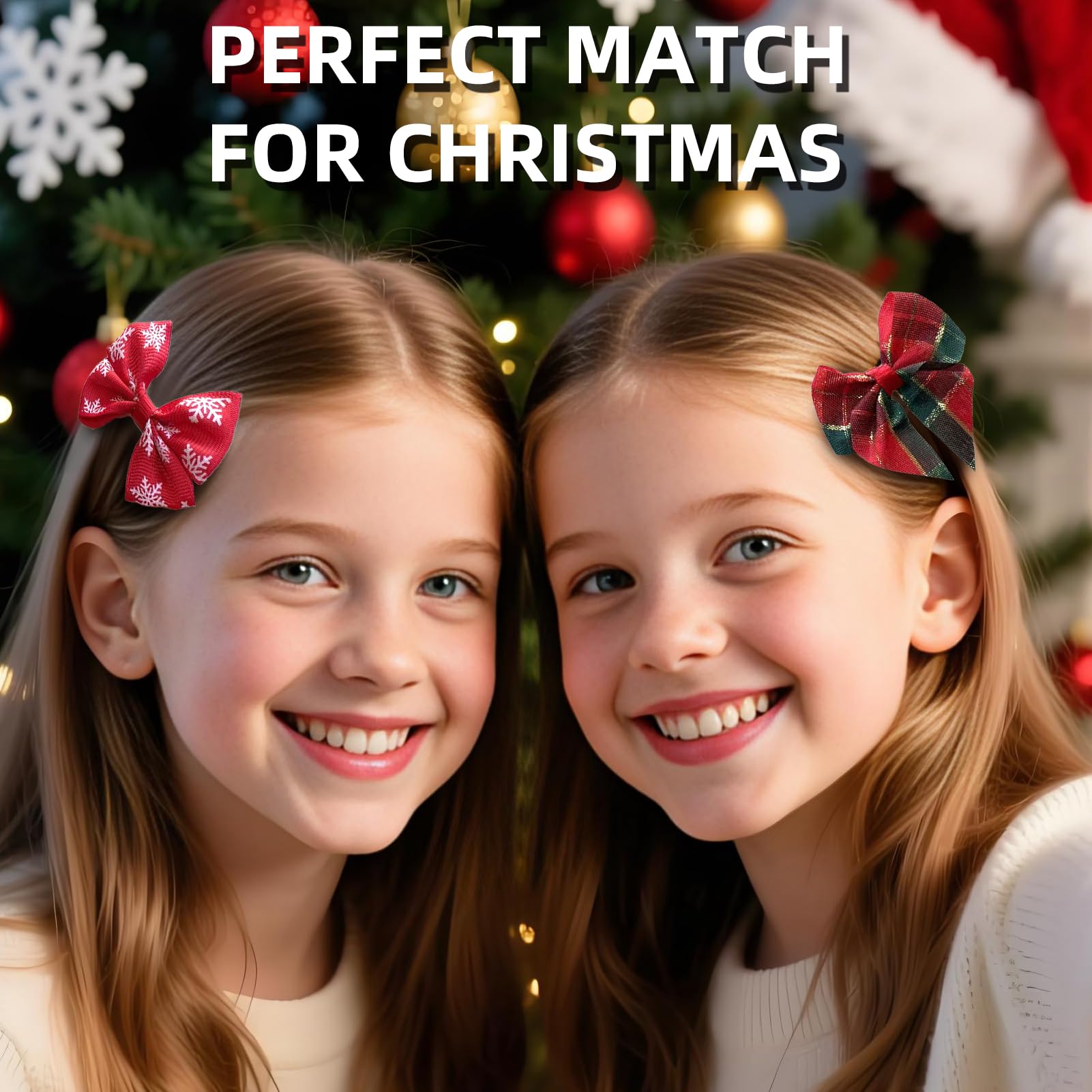 Mini Christmas Baby Hair Clip Gift design complements party outfits