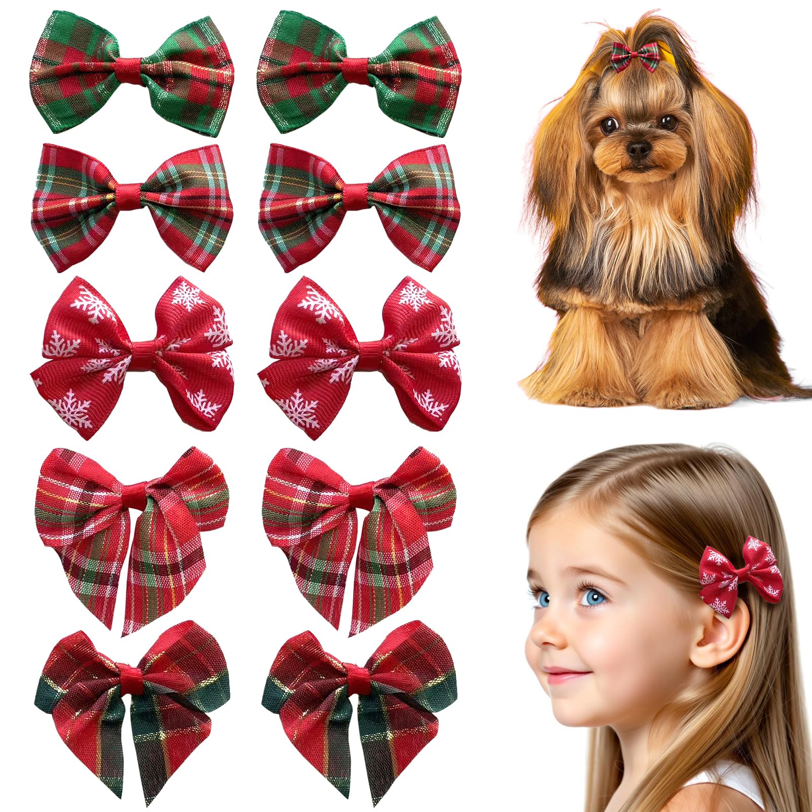Mini Christmas Baby Hair Clip Snowflake secures delicate hair for festive photos