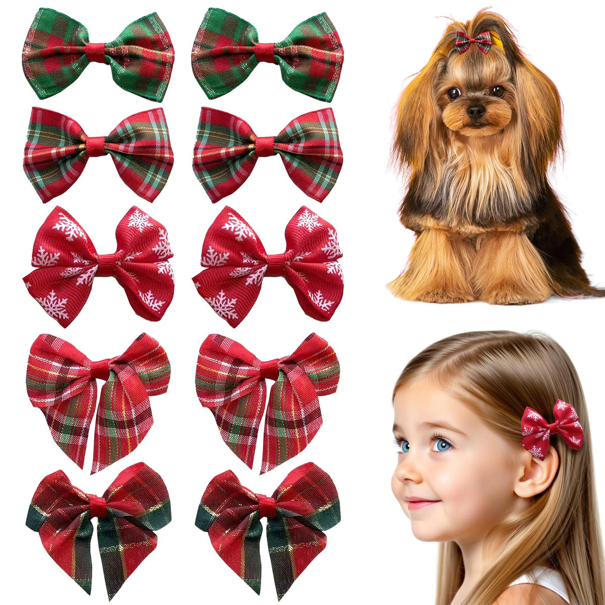 Mini Christmas Baby Hair Clip Snowflake secures delicate hair for festive photos
