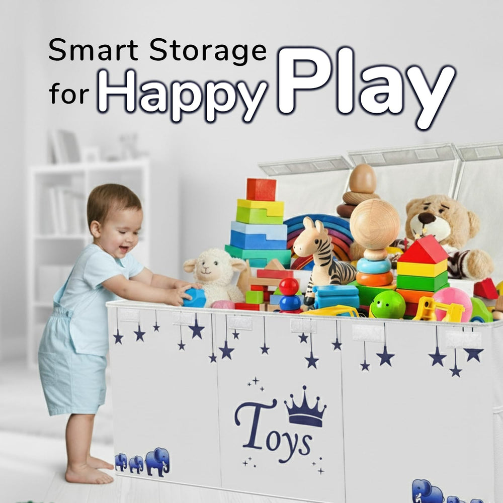 Mini Hide storage organizer doubles as clothing and blanket storage in a playroom.