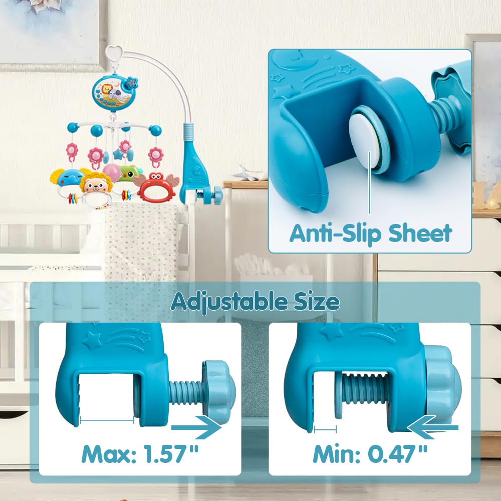 Mini Tudou 360 degree rotating animal rattle toys captivate baby during crib time