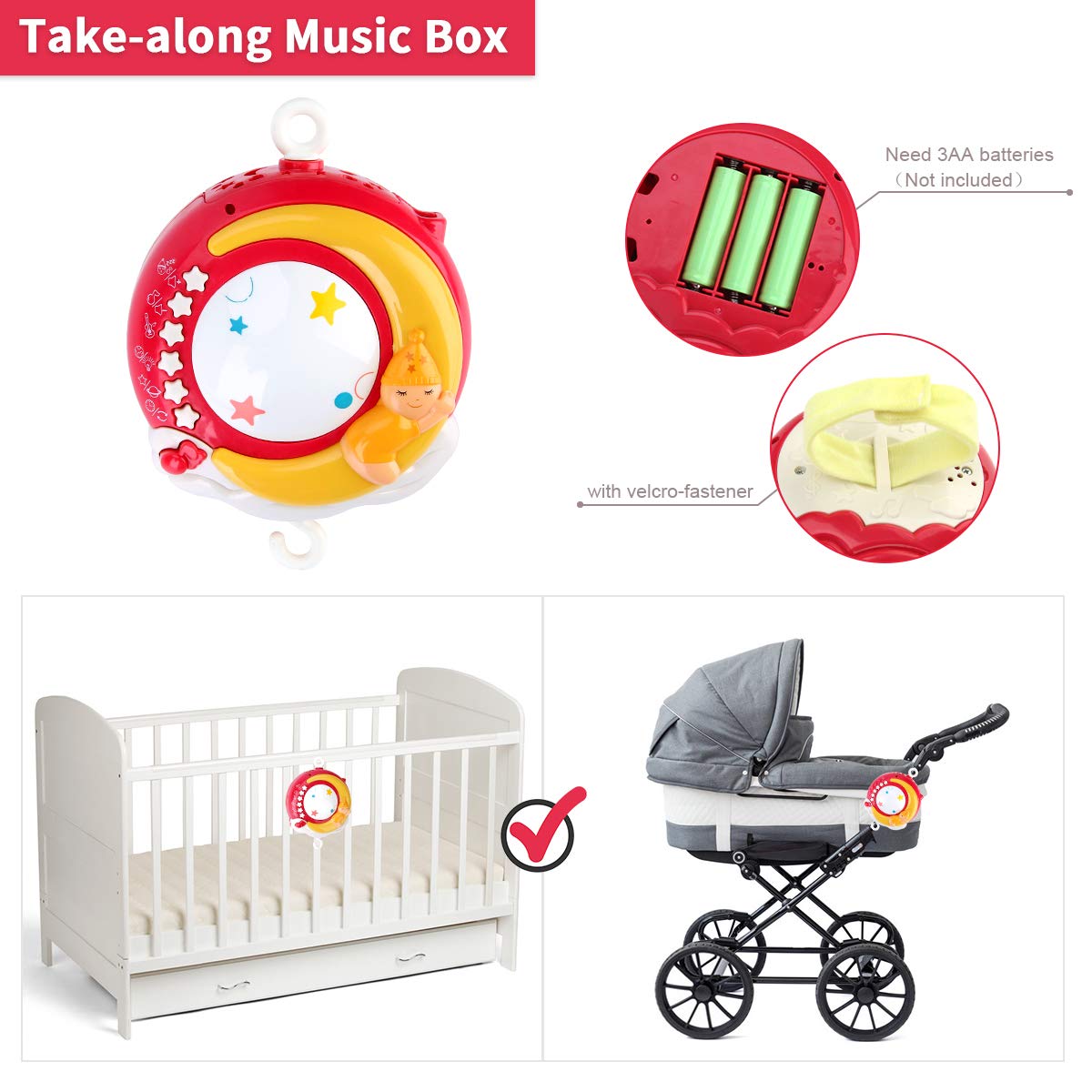 Mini Tudou remote control highlights easy access to music and light during night routines.