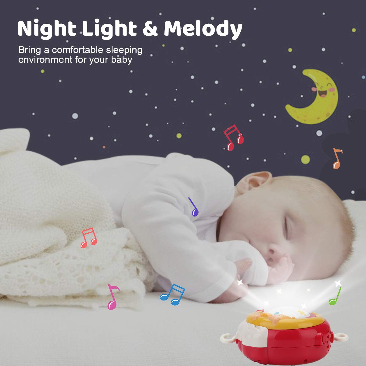 Mini Tudou 360-degree rotation enables captivating visual tracking for babies.