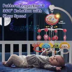 Mini Tudou crib mobile projection night light shines playful ceiling images
