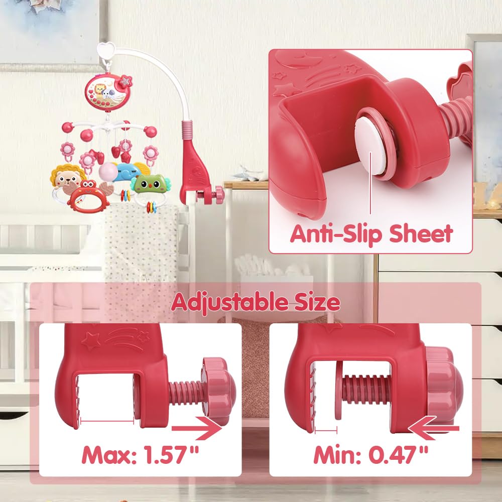 Mini Tudou crib mobile rotation 360 keeps baby engaged with gentle spins