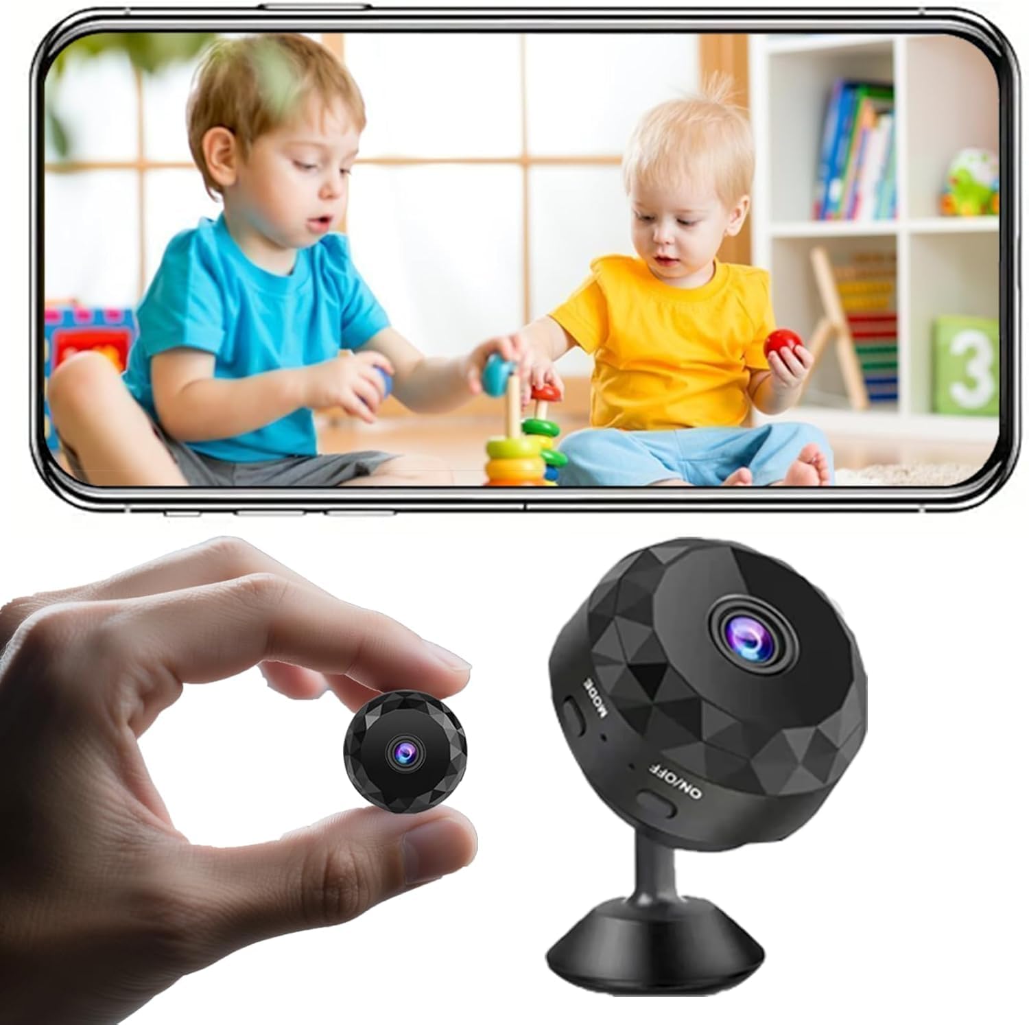 Mini WiFi Security Camera demonstrates easy WiFi setup for quick placement.