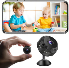 Mini WiFi Security Camera demonstrates easy WiFi setup for quick placement.