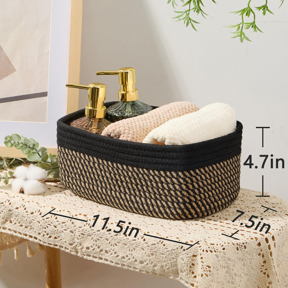 MiniArk decorative basket on a shelf boosts living room organization.