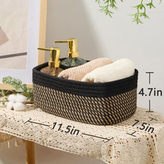 MiniArk decorative basket on a shelf boosts living room organization.