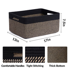 MiniArk closet organization basket neatly tucked on a shelf for towels and toys.