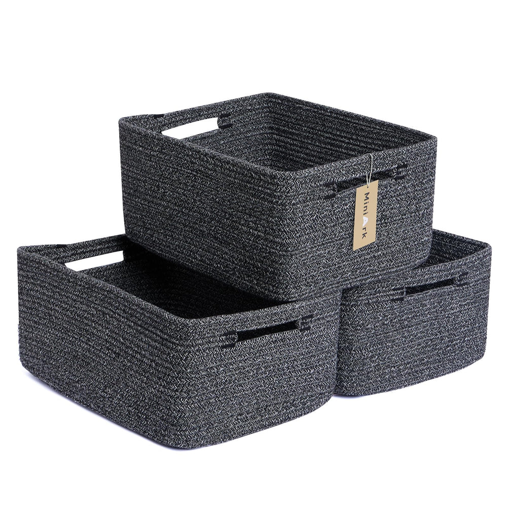MiniArk large storage baskets front view for roomy clothes and toys organization