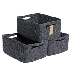 MiniArk large storage baskets front view for roomy clothes and toys organization