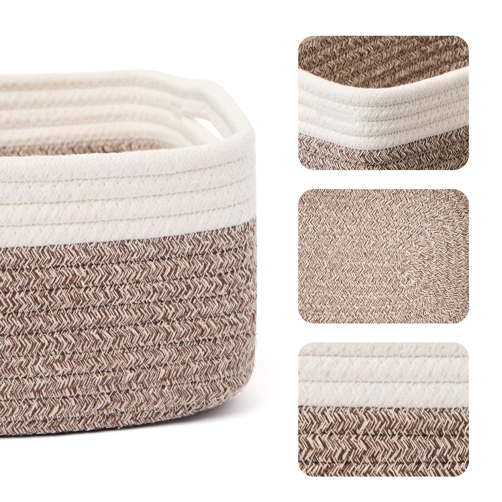 MiniArk small storage baskets organized in a drawer for cosmetics and keys.