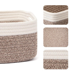 MiniArk small storage baskets organized in a drawer for cosmetics and keys.