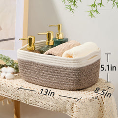 MiniArk woven rope baskets with soft material suitable for nursery tidying.