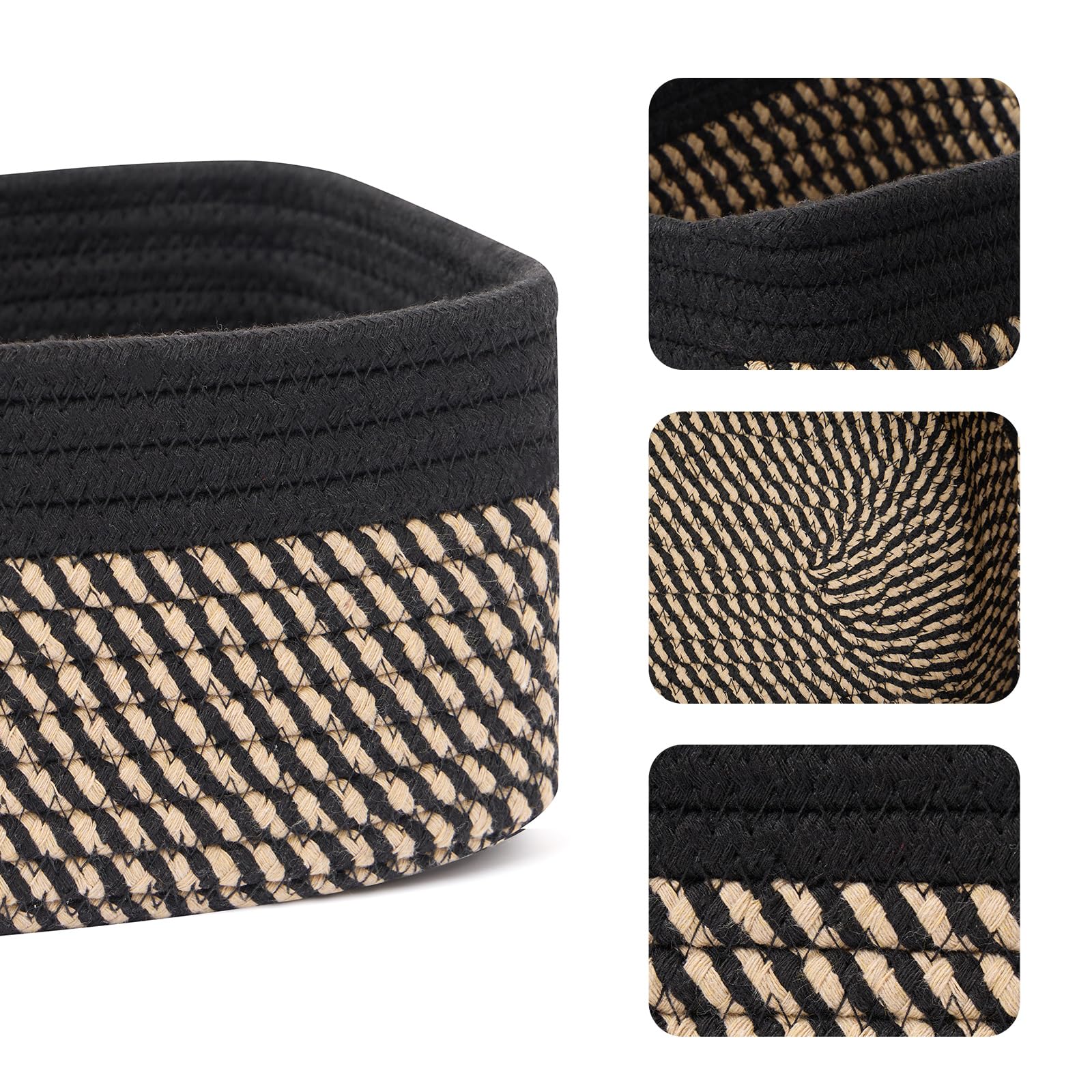 MiniArk woven rope basket soft-durable material adds warmth to rooms.