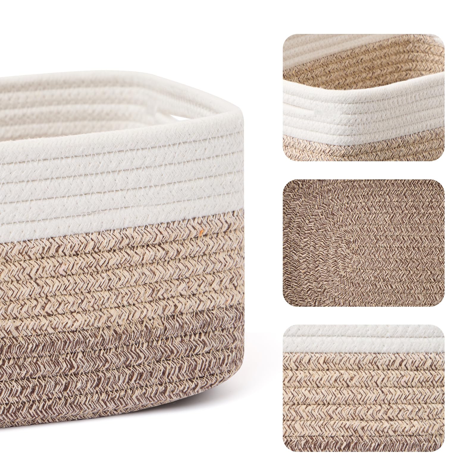MiniArk small storage baskets closeup cotton rope texture soft and durable storage