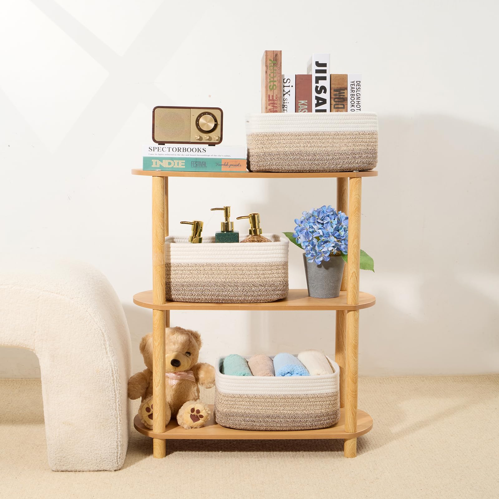 MiniArk small storage baskets handwoven quality sturdy cotton rope