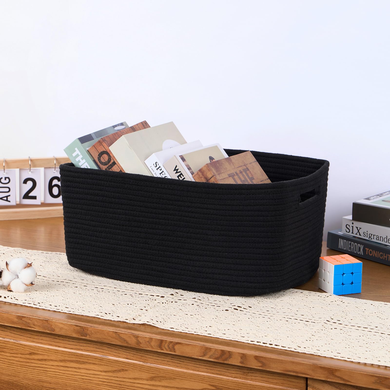 MiniArk baby nursery basket used for blankets and plush items