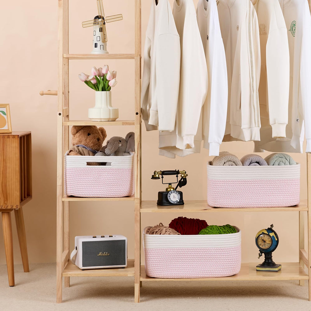 MiniArk baby nursery storage basket keeps small items and toys organized.