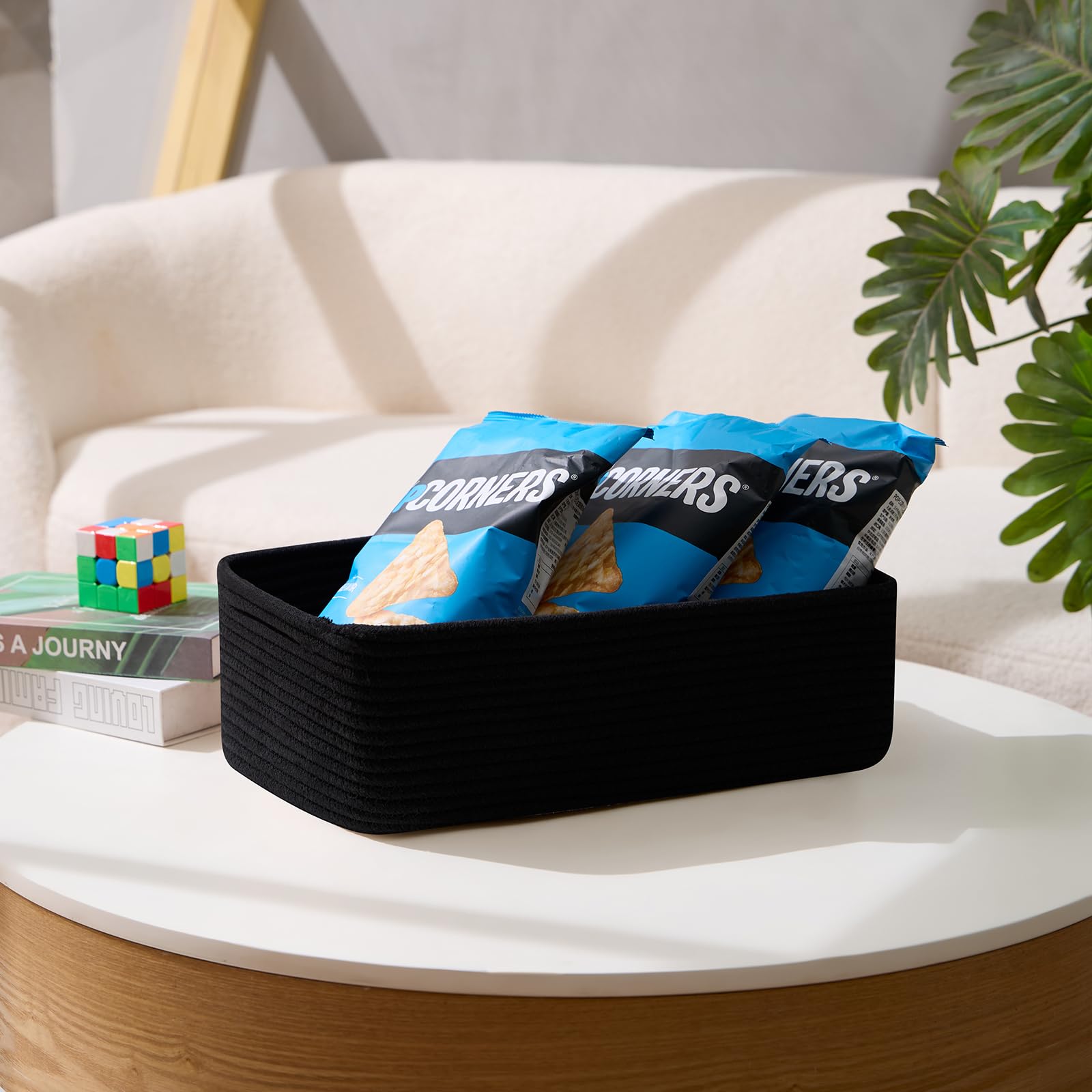 MiniArk basket in nursery or playroom for toys and diapers storage.