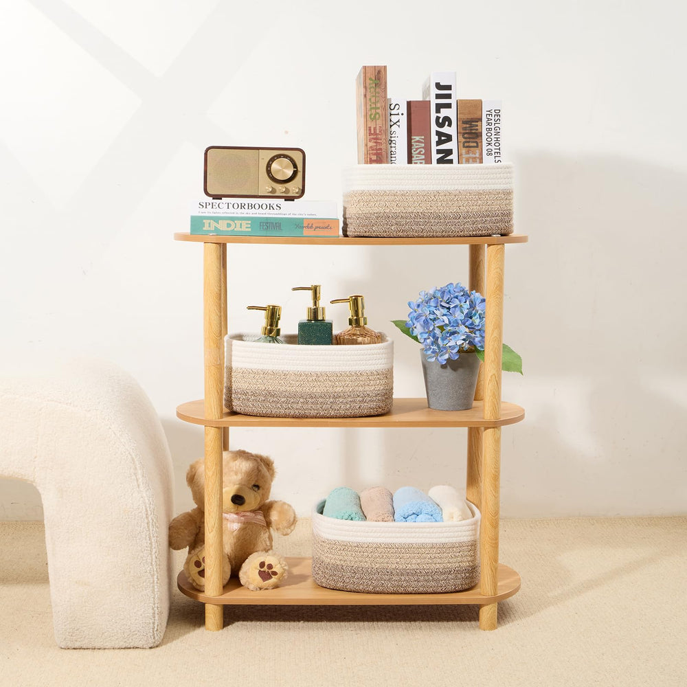 MiniArk nursery-playroom basket helps organize toys, diapers, and small items.
