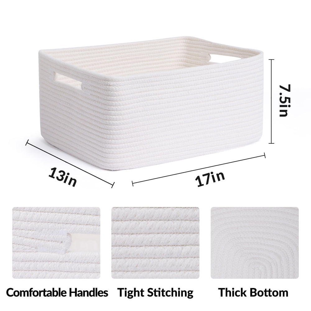 MiniArk basket soft cotton rope close-up highlighting baby-safe texture for nurseries.
