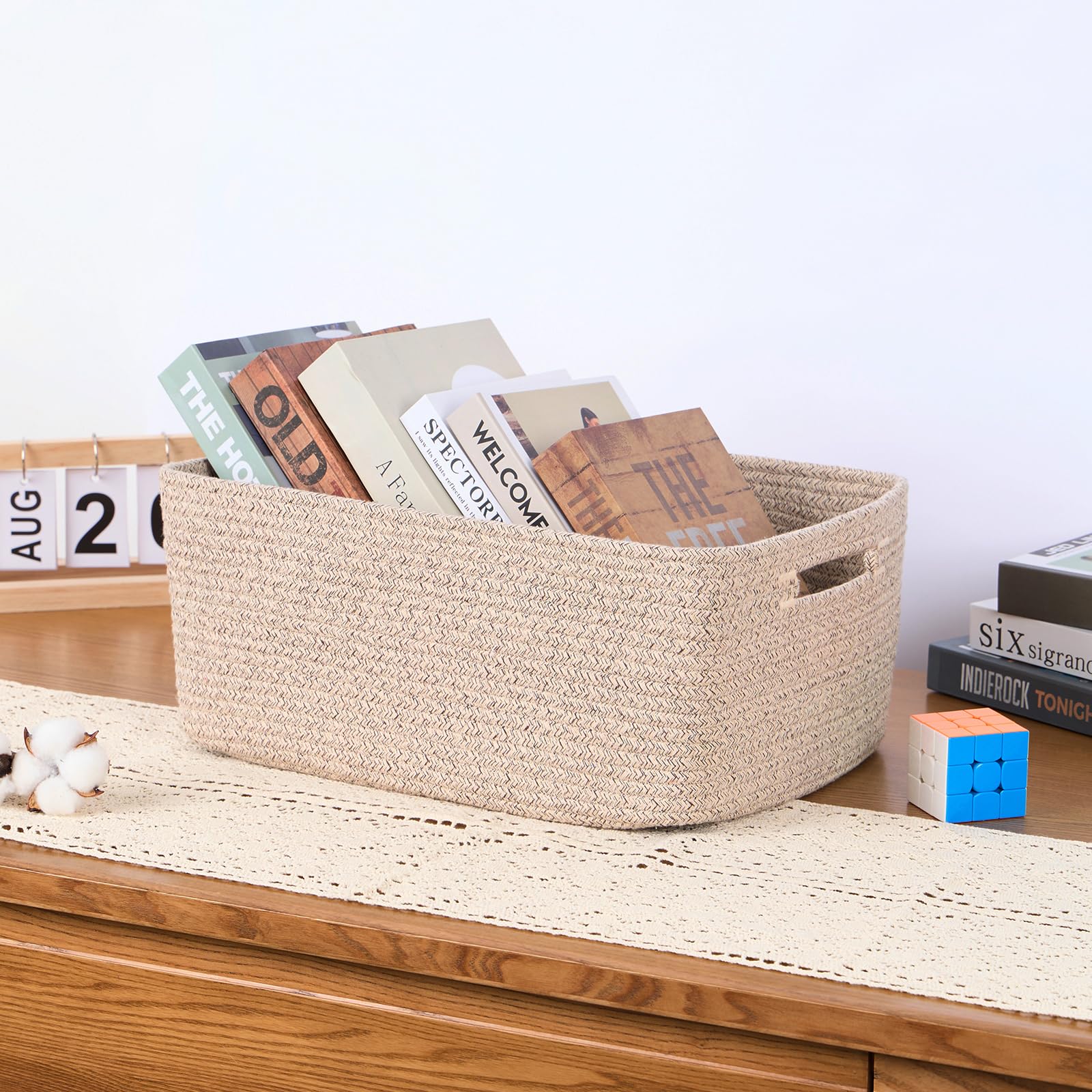 MiniArk blanket baskets provide cozy storage for blankets and towels.