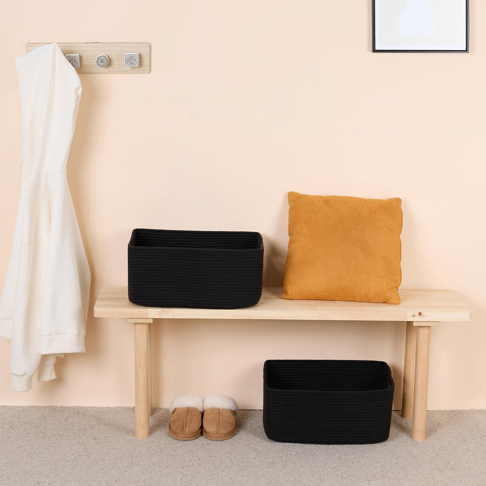 MiniArk closet organization setup with minimalist design on shelves.