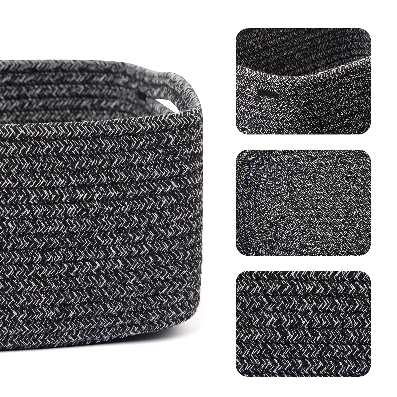 MiniArk closet organizer bin 4-pack in dark gray for clutter control