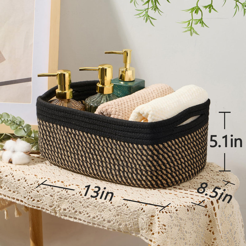 MiniArk decorative baskets styling, add texture to shelves and drawers.