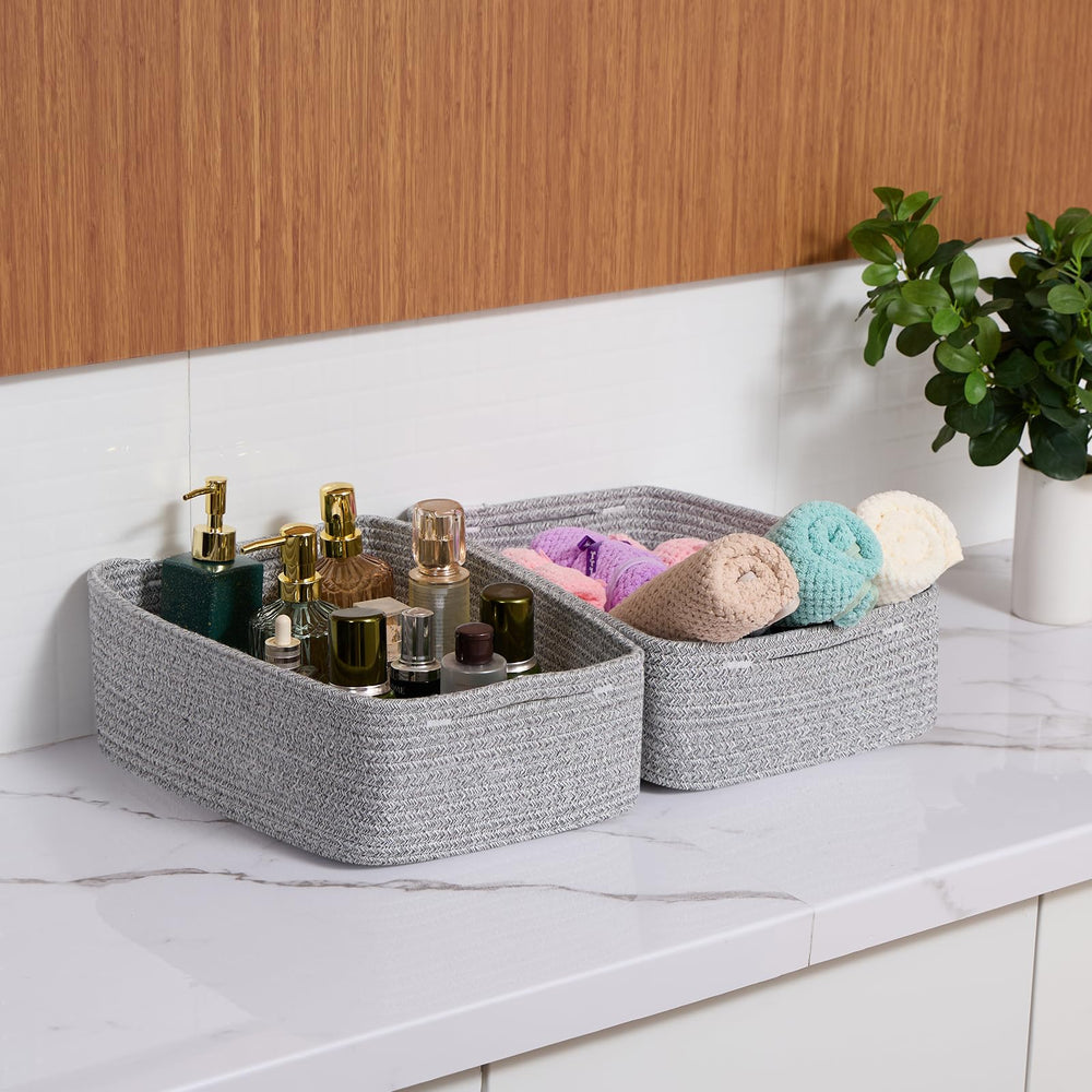MiniArk baskets arrive folded and shape easily with clothes inside