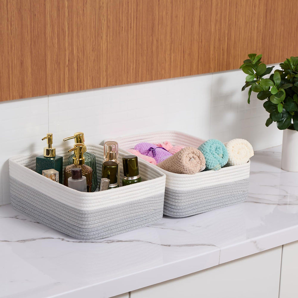 MiniArk folded baskets ready to reshape or store flat, saving space.