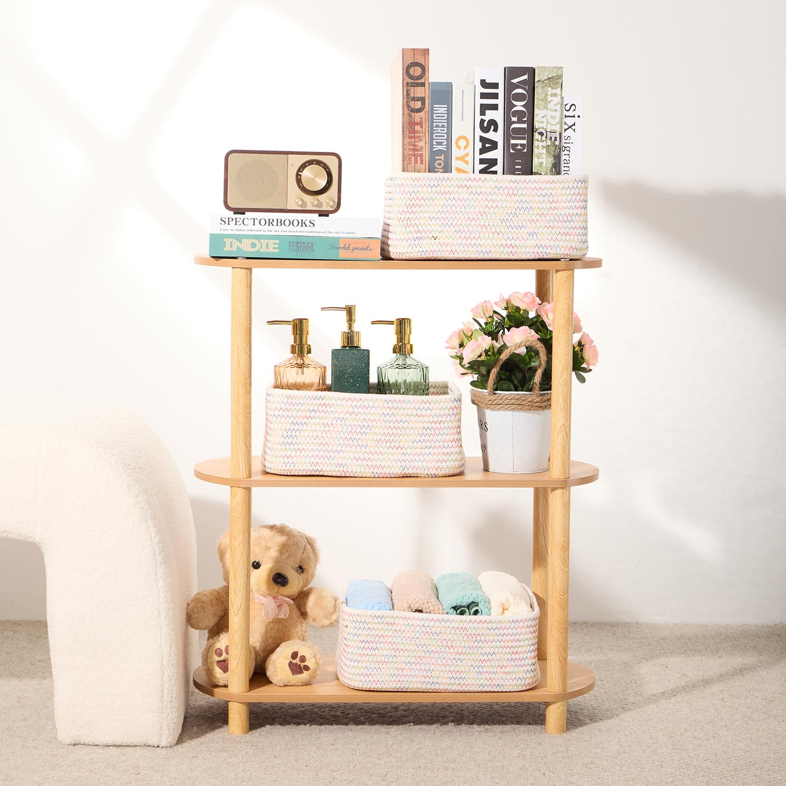 MiniArk handwoven cotton rope baskets feel soft and durable for daily use.